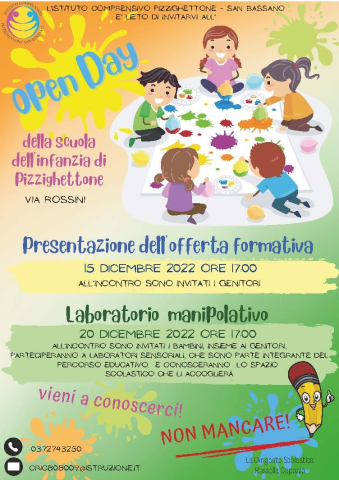 Open Day Scuola Infanzia Pizzighettone