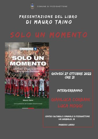 Presentazione libro: Solo un momento. 2021/2022 di Mauro Taino